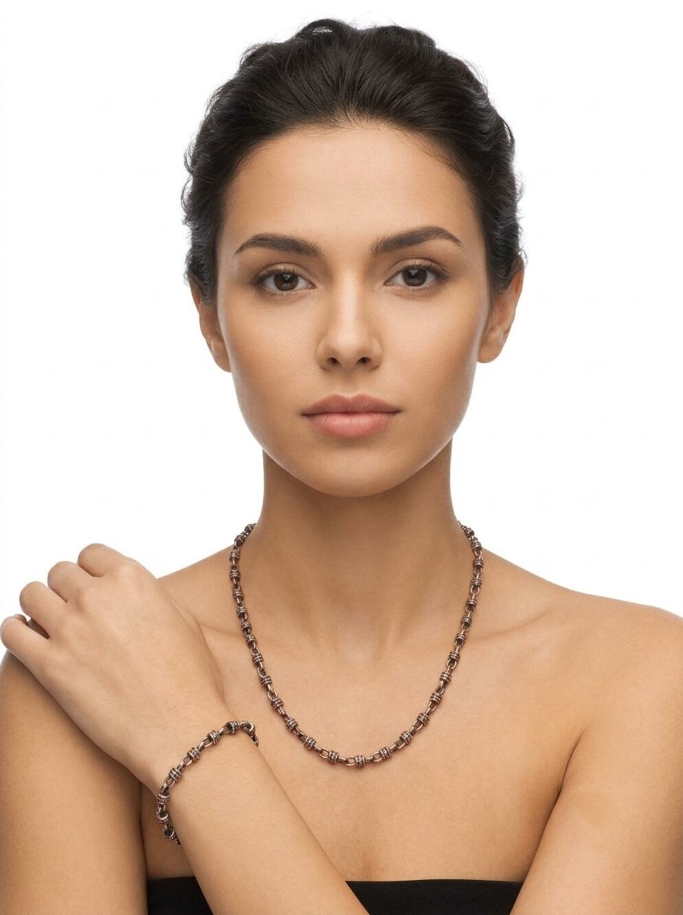 Leonard Kamhout Lone Ones Sterling Silver Mating Flight Necklace Bracelet Set